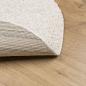 Preview: Teppich Shaggy Hochflor Modern Creme Ø 100 cm