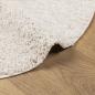 Preview: Teppich Shaggy Hochflor Modern Creme Ø 100 cm