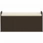 Preview: Sitzbank mit Stauraum & Kissen Braun 115x51x52 cm Poly Rattan