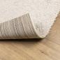 Preview: Teppich Shaggy Hochflor Modern Creme 80x250 cm