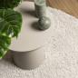 Preview: Teppich Shaggy Hochflor Modern Creme 120x120 cm