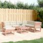 Preview: ARDEBO.de - 7-tlg. Garten-Lounge-Set mit Kissen Massivholz Douglasie