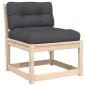 Preview: 4-tlg. Garten-Lounge-Set mit Kissen Massivholz Kiefer