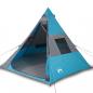 Preview: Tipi-Campingzelt 7 Personen Blau Wasserdicht