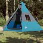 Preview: Tipi-Campingzelt 7 Personen Blau Wasserdicht