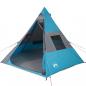 Preview: Tipi-Campingzelt 7 Personen Blau Wasserdicht