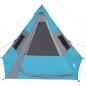 Preview: Tipi-Campingzelt 7 Personen Blau Wasserdicht