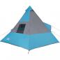 Preview: Tipi-Campingzelt 7 Personen Blau Wasserdicht