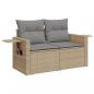 Preview: 4-tlg. Garten-Sofagarnitur mit Kissen Beige Poly Rattan