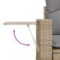 Preview: 4-tlg. Garten-Sofagarnitur mit Kissen Beige Poly Rattan