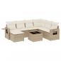 Preview: 8-tlg. Garten-Sofagarnitur mit Kissen Beige Poly Rattan