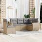 Preview: ARDEBO.de - 5-tlg. Garten-Sofagarnitur mit Kissen Beige Poly Rattan