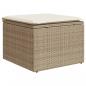 Preview: 5-tlg. Garten-Sofagarnitur mit Kissen Beige Poly Rattan