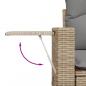 Preview: 11-tlg. Garten-Sofagarnitur mit Kissen Beige Poly Rattan