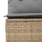 Preview: 13-tlg. Garten-Sofagarnitur mit Kissen Beige Poly Rattan