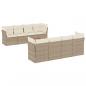 Preview: 9-tlg. Garten-Sofagarnitur mit Kissen Beige Poly Rattan