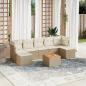 Preview: ARDEBO.de - 8-tlg. Garten-Sofagarnitur mit Kissen Beige Poly Rattan