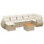 Preview: 8-tlg. Garten-Sofagarnitur mit Kissen Beige Poly Rattan