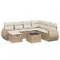 Preview: 8-tlg. Garten-Sofagarnitur mit Kissen Beige Poly Rattan