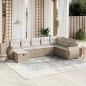 Preview: ARDEBO.de - 8-tlg. Garten-Sofagarnitur mit Kissen Beige Poly Rattan