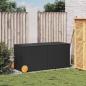 Preview: Gartentruhe mit Rollen Schwarz 283L Poly Rattan