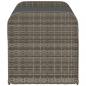 Preview: Sitzbank mit Stauraum & Kissen Grau 115x51x52 cm Poly Rattan