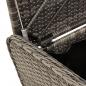 Preview: Sitzbank mit Stauraum & Kissen Grau 115x51x52 cm Poly Rattan