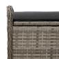 Preview: Sitzbank mit Stauraum & Kissen Grau 115x51x52 cm Poly Rattan