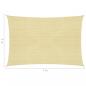 Preview: Sonnensegel 160 g/m² Beige 5x7 m HDPE