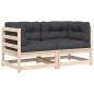 Preview: Garten-Ecksofas mit Kissen 2 Stk. Massivholz Kiefer