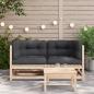 Preview: Garten-Ecksofas mit Kissen 2 Stk. Massivholz Kiefer