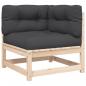 Preview: Garten-Ecksofas mit Kissen 2 Stk. Massivholz Kiefer