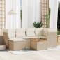 Preview: ARDEBO.de - 7-tlg. Garten-Sofagarnitur mit Kissen Beige Poly Rattan