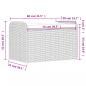 Preview: Sitzbank mit Stauraum & Kissen Grau 80x51x52 cm Poly Rattan