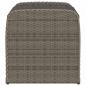 Preview: Sitzbank mit Stauraum & Kissen Grau 80x51x52 cm Poly Rattan