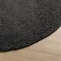 Preview: Teppich Shaggy Hochflor Modern Anthrazit Ø 120 cm