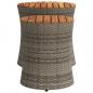 Preview: Garten-Beistelltische 2 Stk. mit Holzplatte Grau Poly Rattan