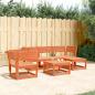 Preview: ARDEBO.de - 5-tlg. Garten-Lounge-Set Wachsbraun Massivholz Kiefer