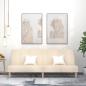 Preview: ARDEBO.de - Schlafsofa 2-Sitzer Creme Stoff