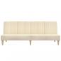 Preview: Schlafsofa 2-Sitzer Creme Stoff