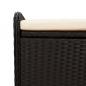 Preview: Sitzbank mit Stauraum & Kissen Schwarz 115x51x52 cm Poly Rattan