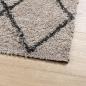 Preview: Teppich Shaggy Hochflor Modern Beige und Anthrazit 160x160 cm