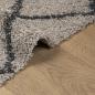 Preview: Teppich Shaggy Hochflor Modern Beige und Anthrazit 160x160 cm