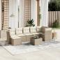 Preview: ARDEBO.de - 8-tlg. Garten-Sofagarnitur mit Kissen Beige Poly Rattan