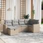 Preview: ARDEBO.de - 6-tlg. Garten-Sofagarnitur mit Kissen Beige Poly Rattan