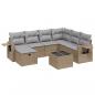 Preview: 8-tlg. Garten-Sofagarnitur mit Kissen Beige Poly Rattan