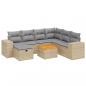 Preview: 8-tlg. Garten-Sofagarnitur mit Kissen Beige Poly Rattan