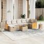 Preview: ARDEBO.de - 8-tlg. Garten-Sofagarnitur mit Kissen Beige Poly Rattan