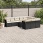 Preview: ARDEBO.de - 11-tlg. Garten-Sofagarnitur mit Kissen Schwarz Poly Rattan