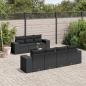 Preview: ARDEBO.de - 8-tlg. Garten-Sofagarnitur mit Kissen Schwarz Poly Rattan